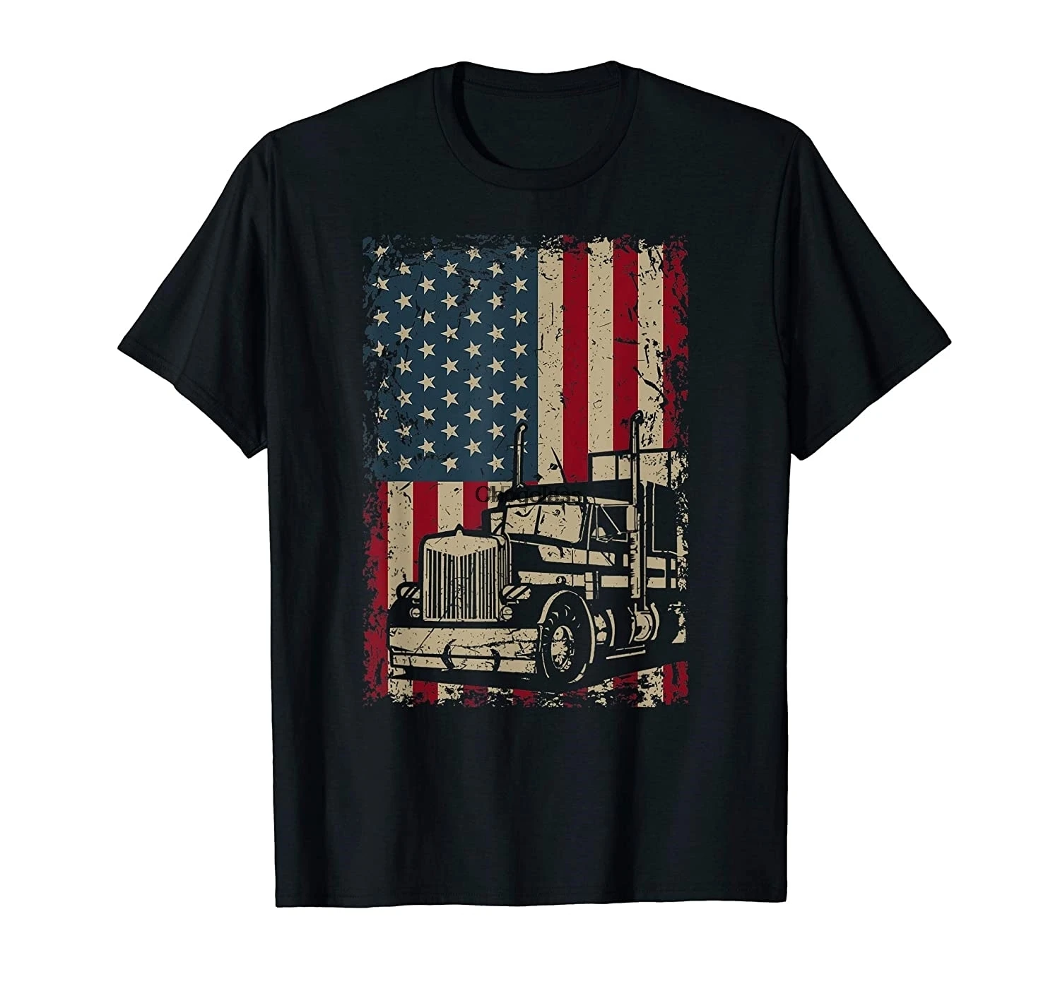 Футболка с изображением водителя грузовика флага США в подарок патриотического |