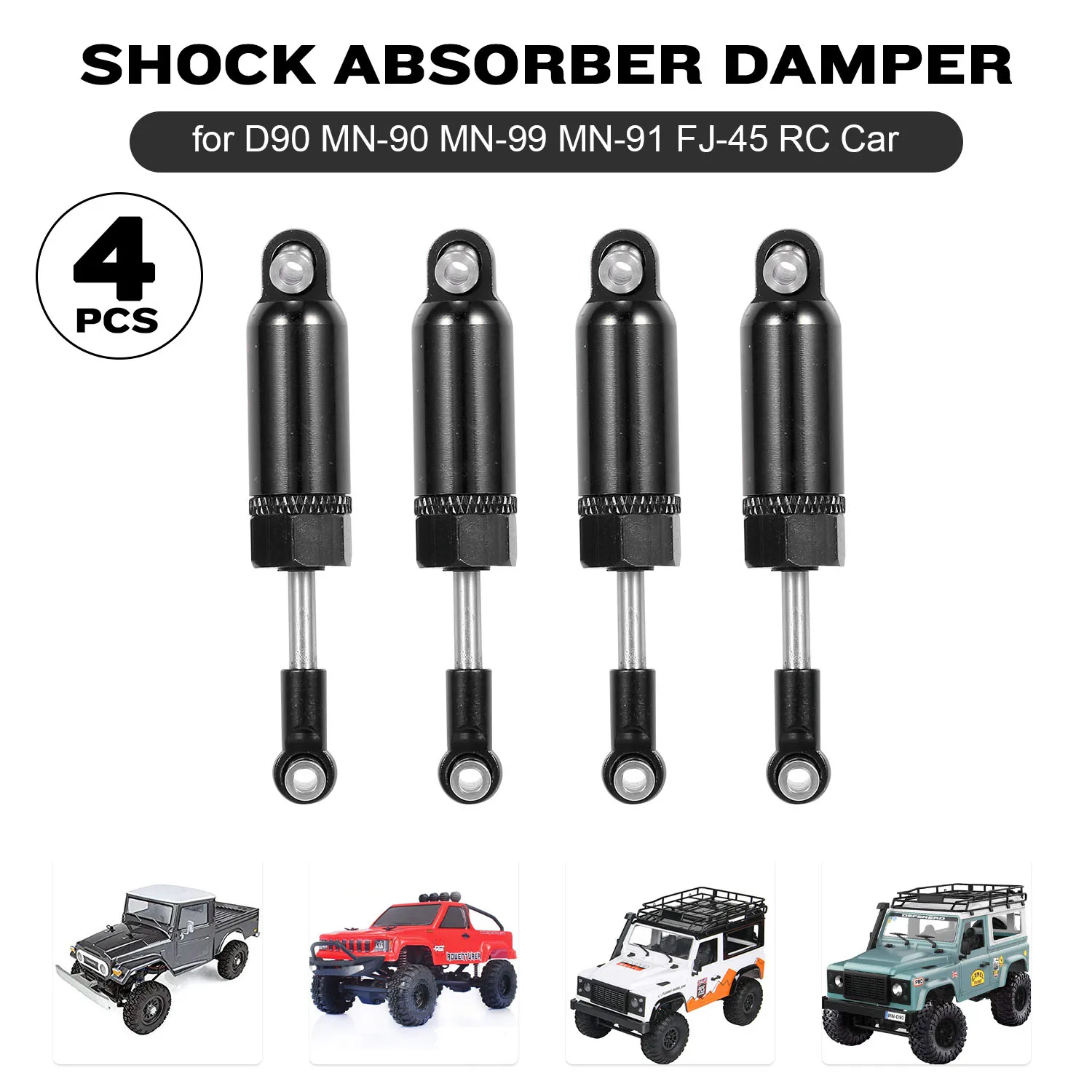 Металлический амортизатор из алюминиевого сплава для D90 MN 90 99 91 FJ 45 RC Car 1/12 Rock Crawler