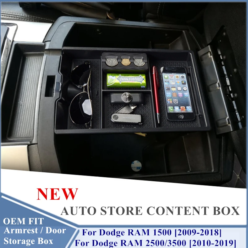 

Car Central Console For Dodge RAM 1500 2009-2018 and Dodge RAM 2500/3500 2010-2019 Interior Accessories Stowing Storage Box