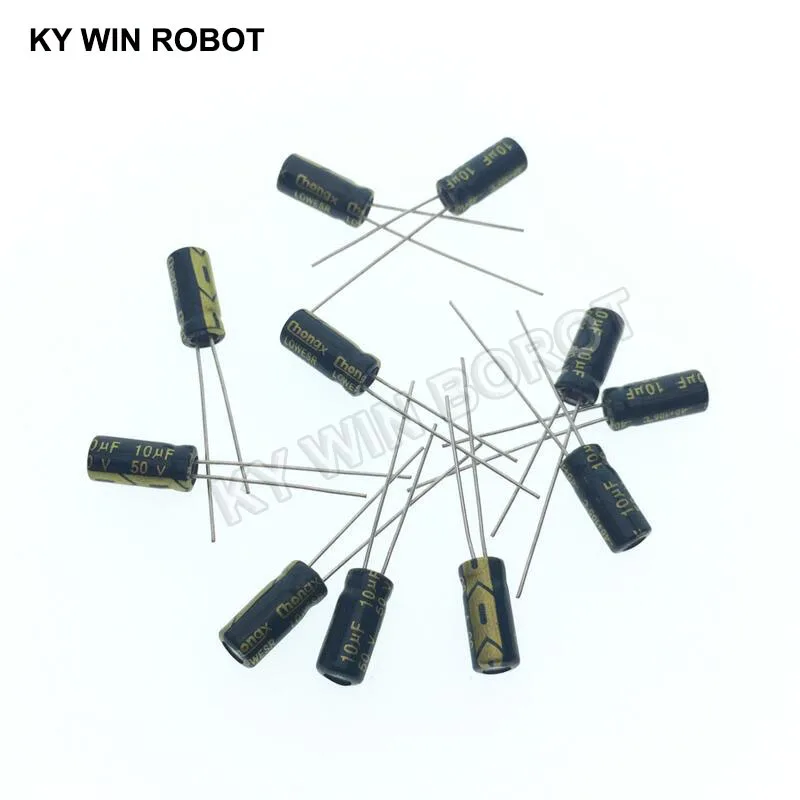 50 шт./лот 10 мкФ 50V 10mf 105C 5x11mm Алюминиевый электролитический конденсатор 50V10UF