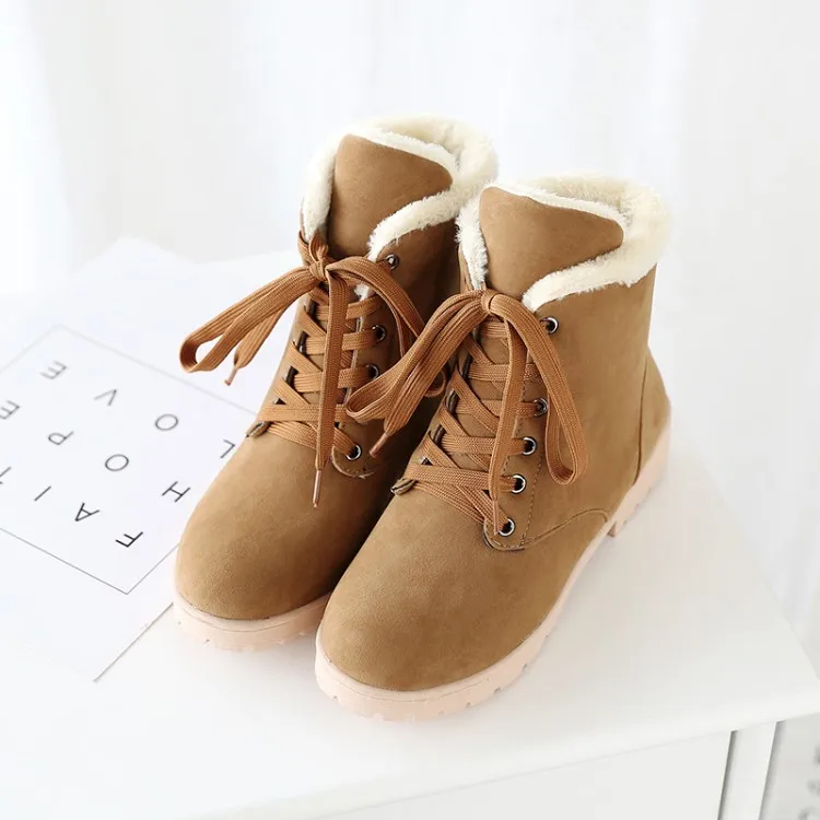 Женские ботинки на шнуровке Зимние ботильоны с круглым носком Размеры 10 11