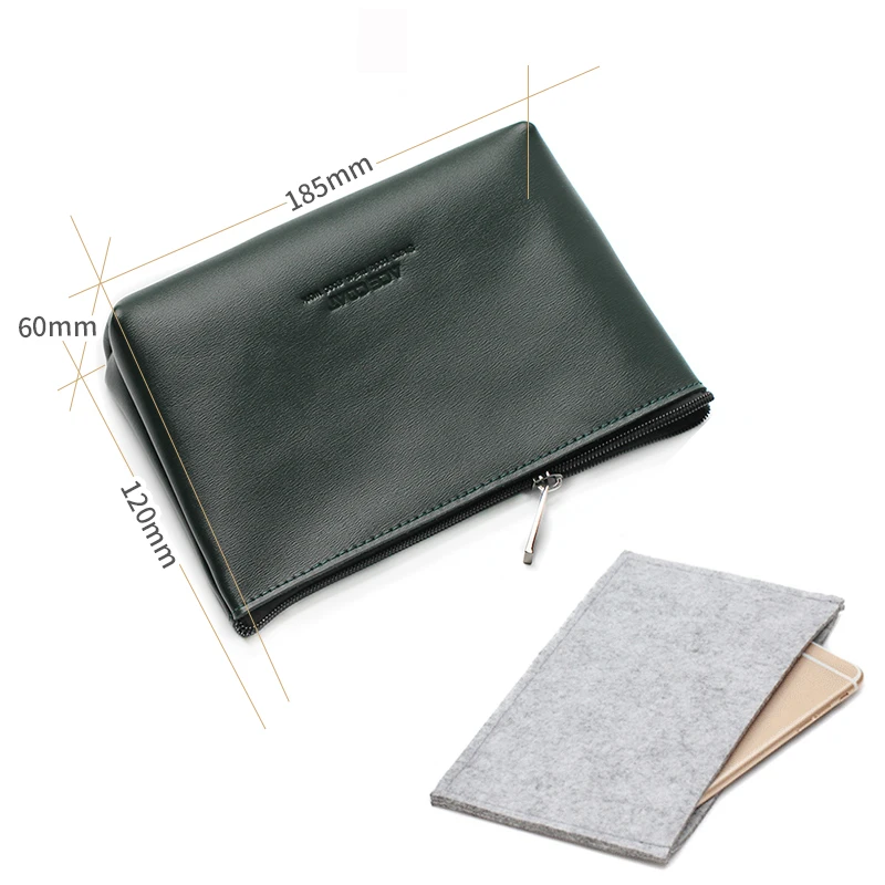 acecoat split leather mouse pouch sleeve bag for wireless mouse storage laptop adapter charger usb cable multi bag for macbook free global shipping