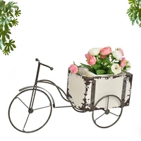 nordic wrought iron tricycle creative retro rickshaw pull cart old flower pot succulent flower pot