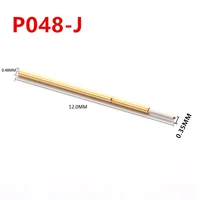 100pcspack spring test probe p048 j needle tube outer diameter 0 48mm total length 12mm pcb test pin