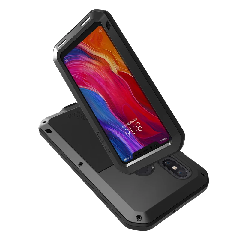 Металлический Чехол Love Mei для Xiaomi Mi 8 ударопрочный чехол телефона Mi8 прочный