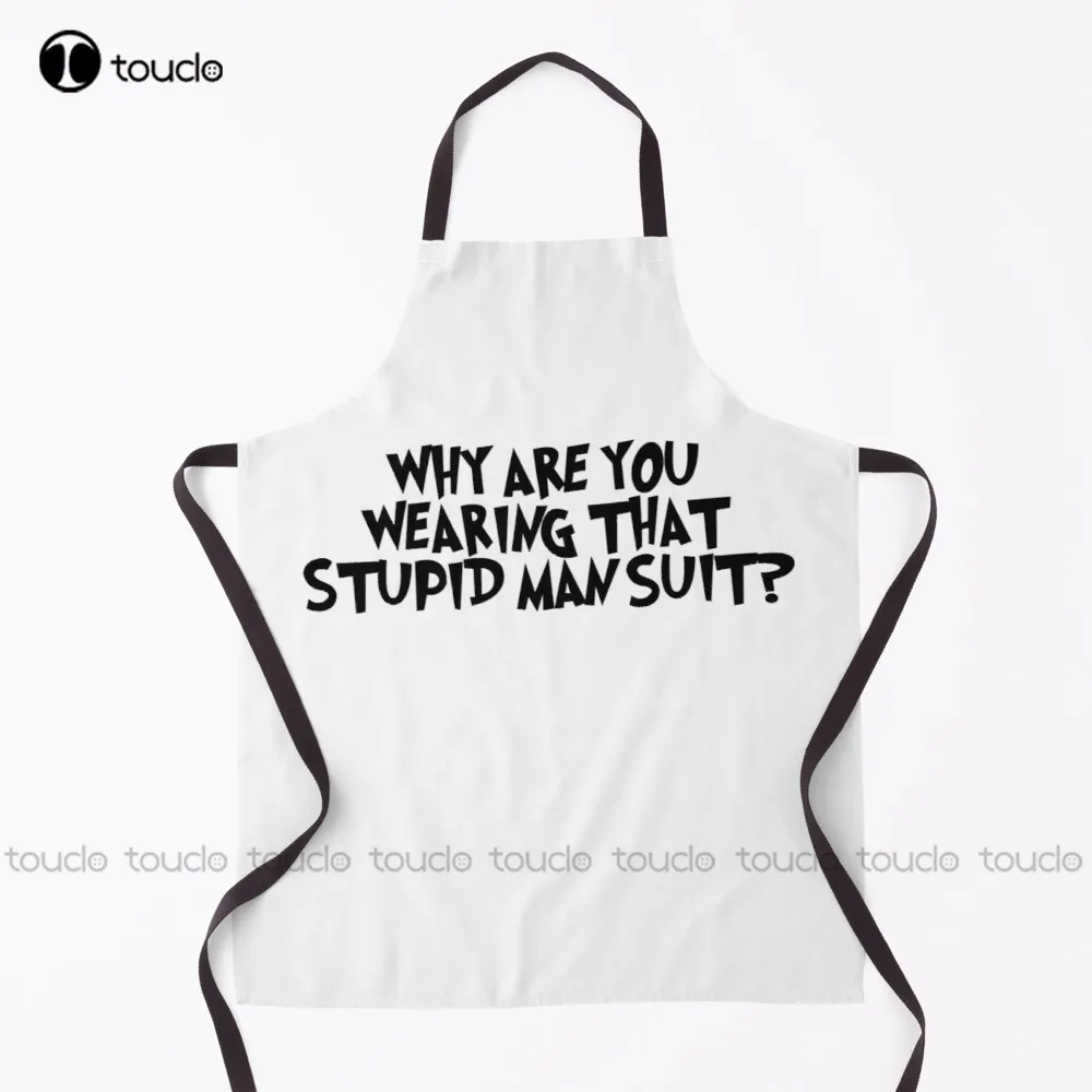 

Why are you wearing that stupid man suit Donnie Darko Apron Bbq Apron Garden Kitchen Household Cleaning Custom Apron