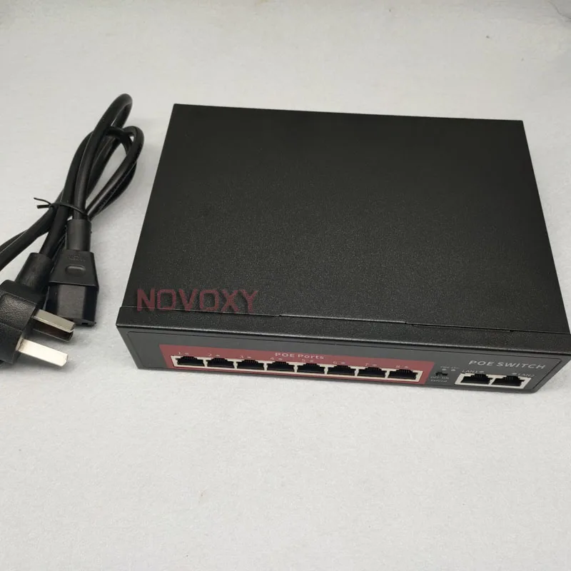 Коммутатор Ethernet NOVOXY 48 В 8 портов 10/100 Мбит/с IEEE 802 3 af для IP-камеры беспроводной точки