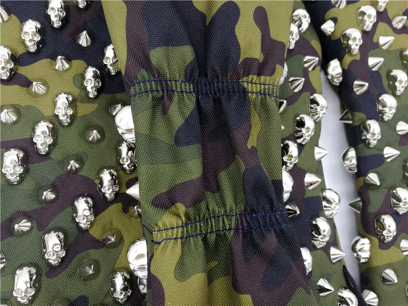 Чехлы для гольфа [с серебряным черепом и заклепками] камуфляжные зеленые чехлы