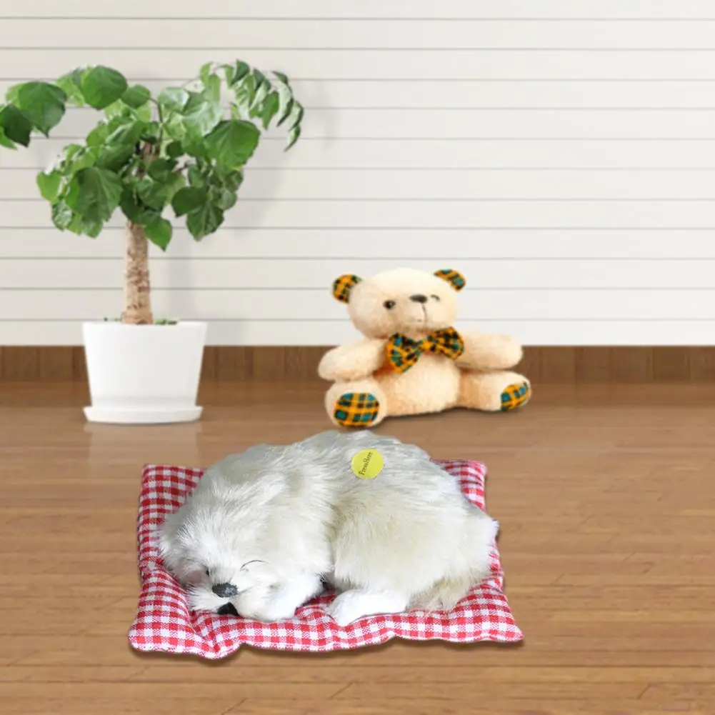 Маленькая имитация сжимающая Спящая собака со звуком прекрасные мягкие игрушки