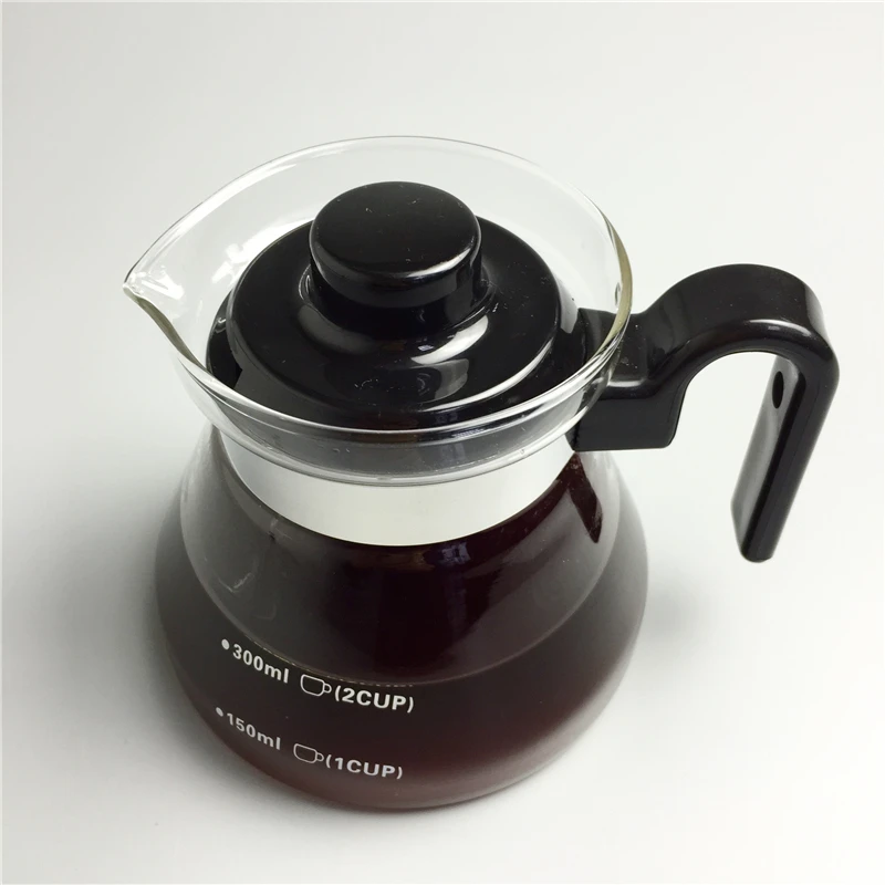 Стеклянный кофейник 350 мл чайные кастрюли чайник для кофе водяной чая