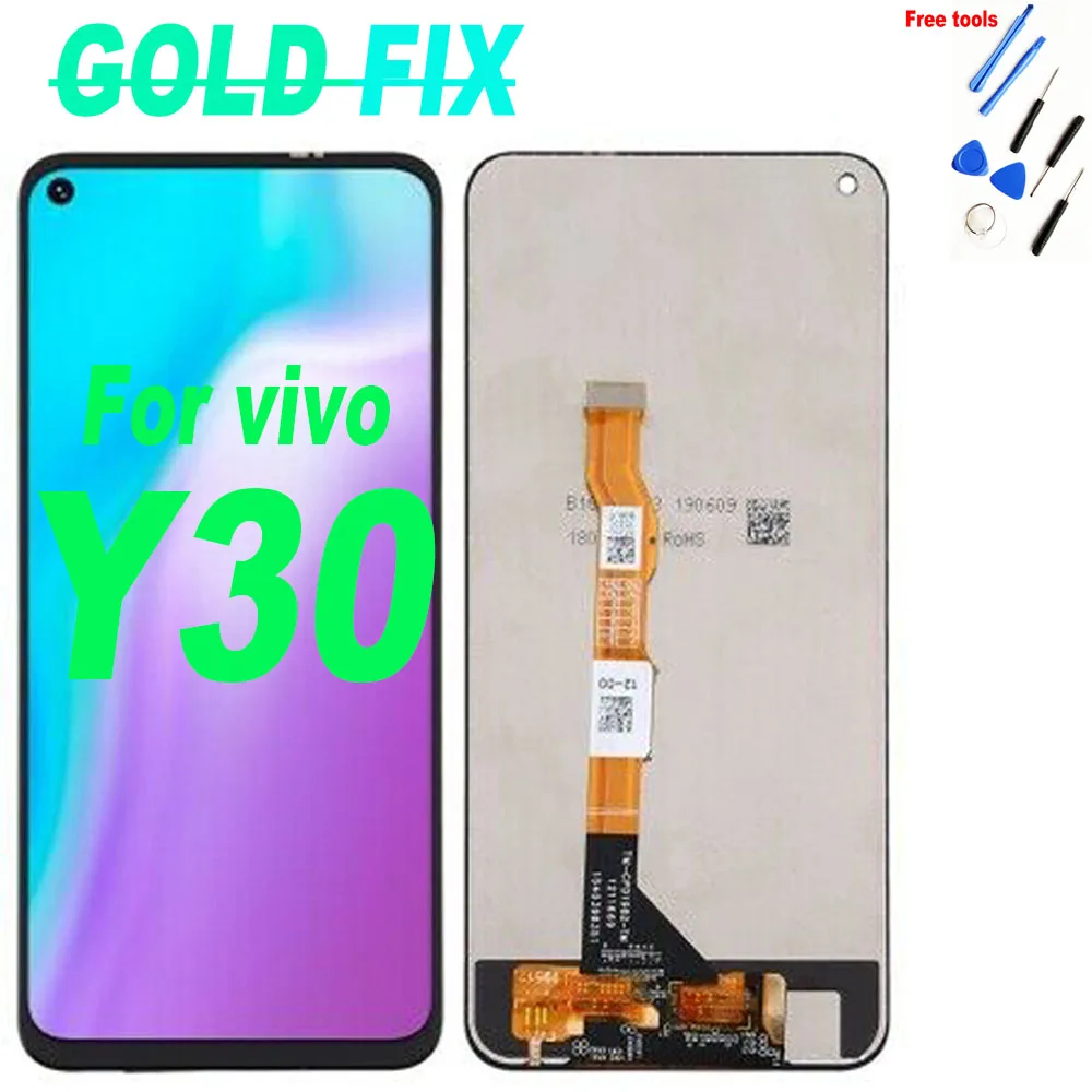 

6,47 ''для Vivo Y30 Y 30 1938 V2034A ЖК-дисплей + сенсорный экран дигитайзер в сборе с инструментами