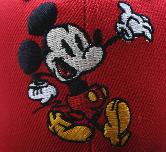 

Disney Cartoon Mickey Kids Hat Boy Girl Adjustable Hip Hop Caps with Ears Flat Minnie Baby Travel Hat