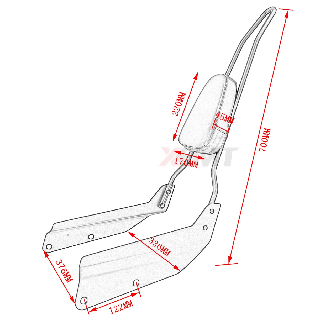 Спинка мотоцикла для Honda VTX 1300 1800 VTX1300 VTX1800 1300C 1800C VTX1300C VTX1800C VTX1800F | Автомобили и