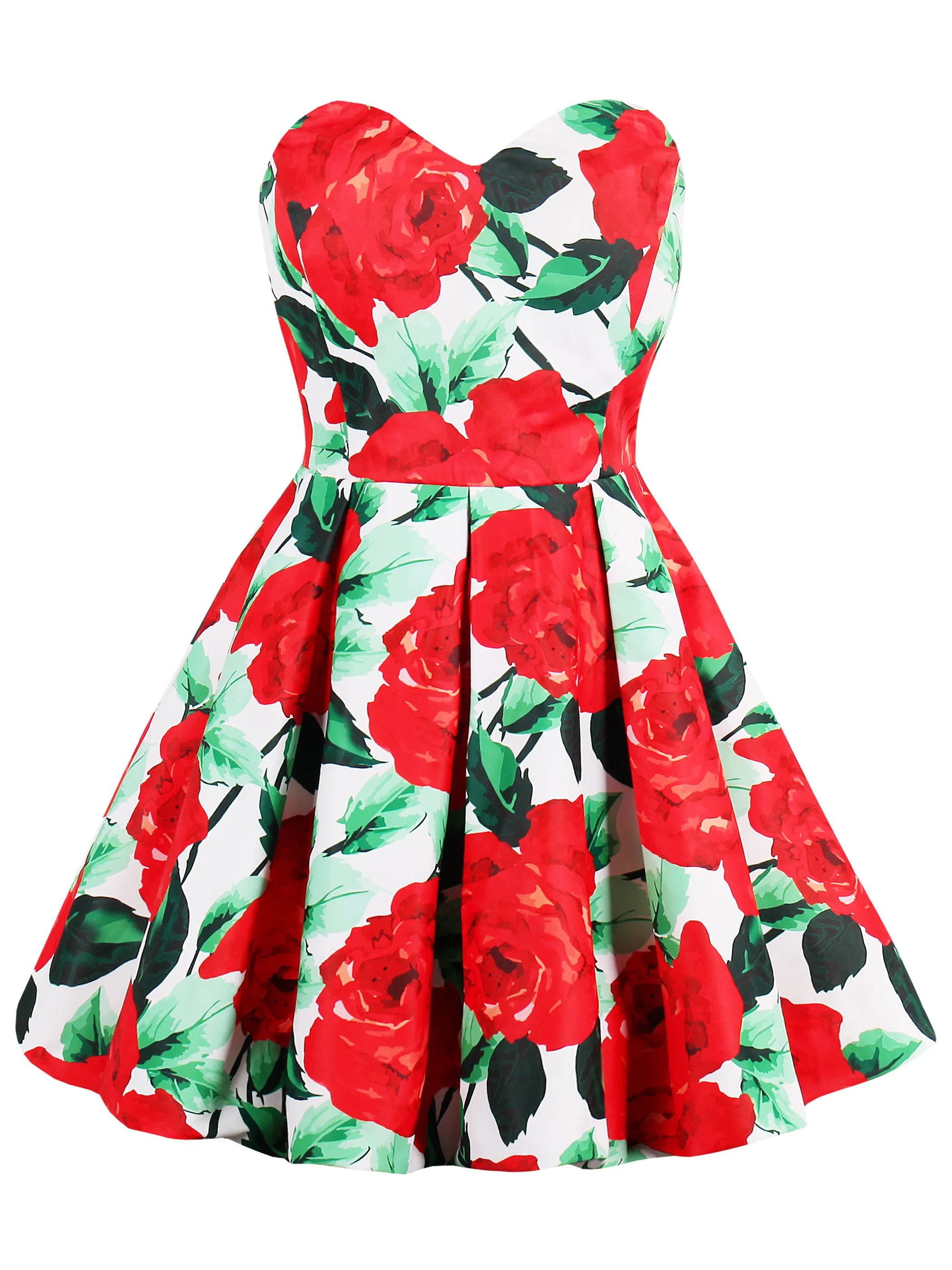 Женское винтажное платье летнее с цветочным принтом розы 1950s без рукавов