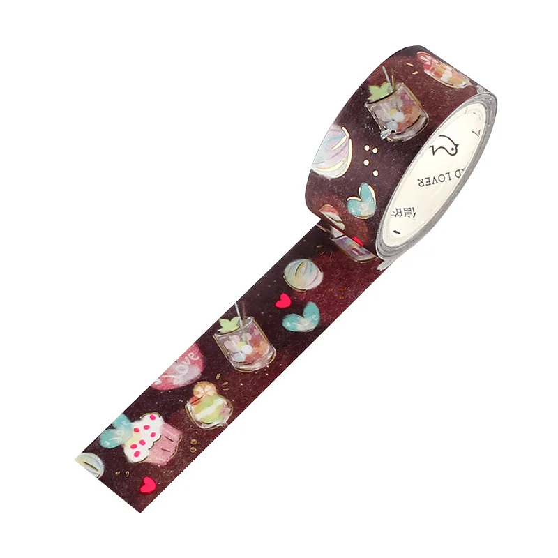 Морская водоросль Алмазная Золотая фольга васи клейкая лента Diy Скрапбукинг