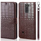 Роскошный кожаный чехол для телефона с отделениями для карт для LG K7 Tribute 5 LS675 X210 X210DS чехол из крокодиловой кожи Магнитный чехол для телефона