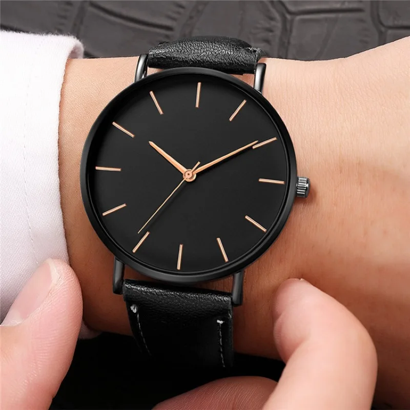 reloj hombre Luxury Watch Men Fashion Quartz Wrist Watch Leather Black Bracelet Casual Male Clock Men Watches relogio masculino quartz wristwatch men s watch wrist luminous relogio masculino watches for men reloj hombre leather band montre homme boys clock