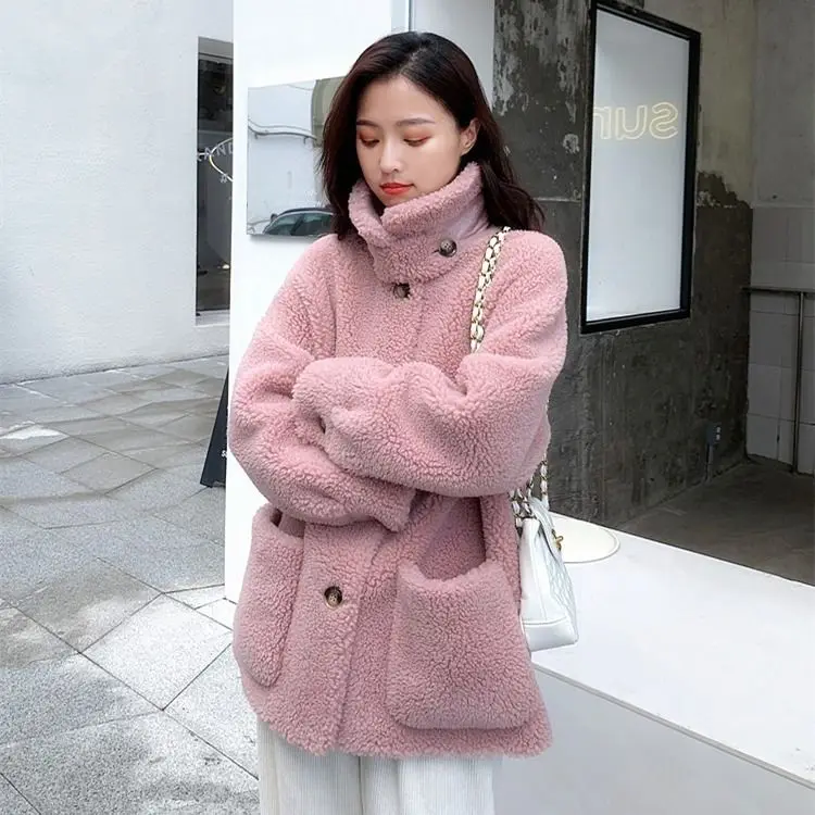 

Warm winter faux fur coat women New Fashion streetwear large sizes long coat female 2020 casual autumn coat outerwear Q73