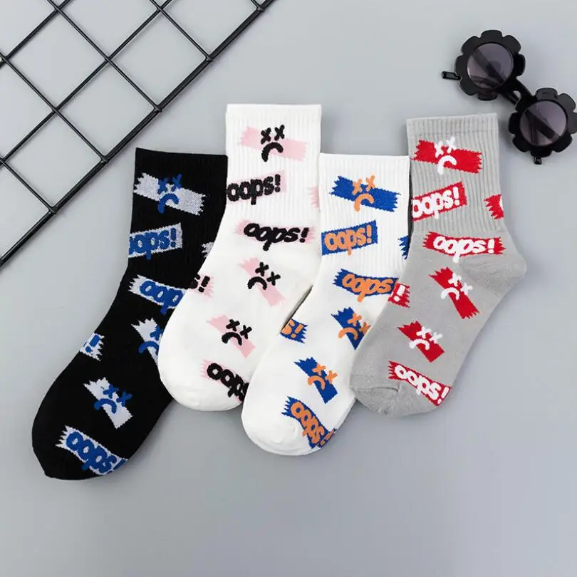 Hip Hop Ladies Students Letter Crew Sock Girls Print Cotton Socks Woman Summer Winter Soft Letters Embroidered Ankle Socks