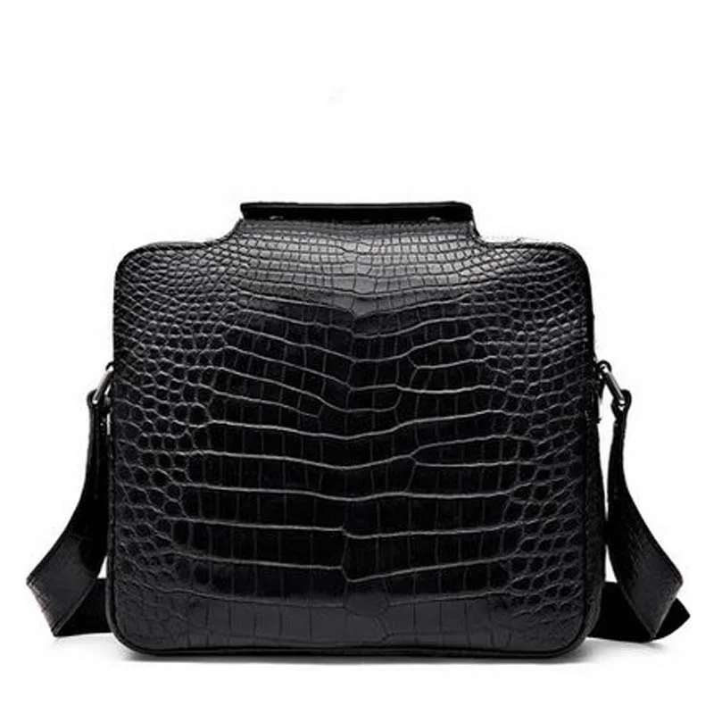 

Новая мужская сумка Cestbeau из крокодиловой кожи, сумка на одно плечо без сращивания, мужская повседневная сумка из крокодиловой кожи
