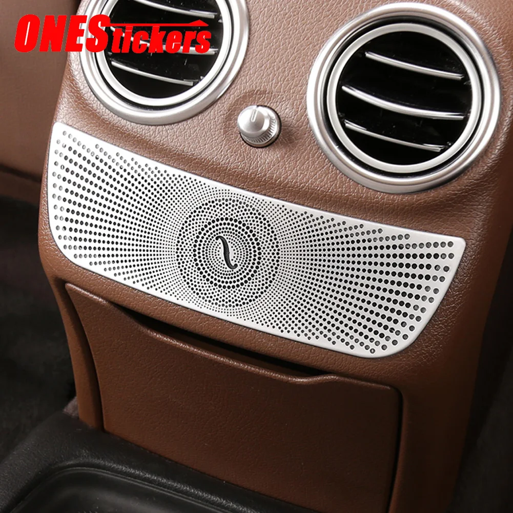 

For Mercedes Benz E Class W213 C Class W205 GLC X253 GLC260 Stainless Steel Car Accessories Rear Row Air Vent Outlet Cover Trim