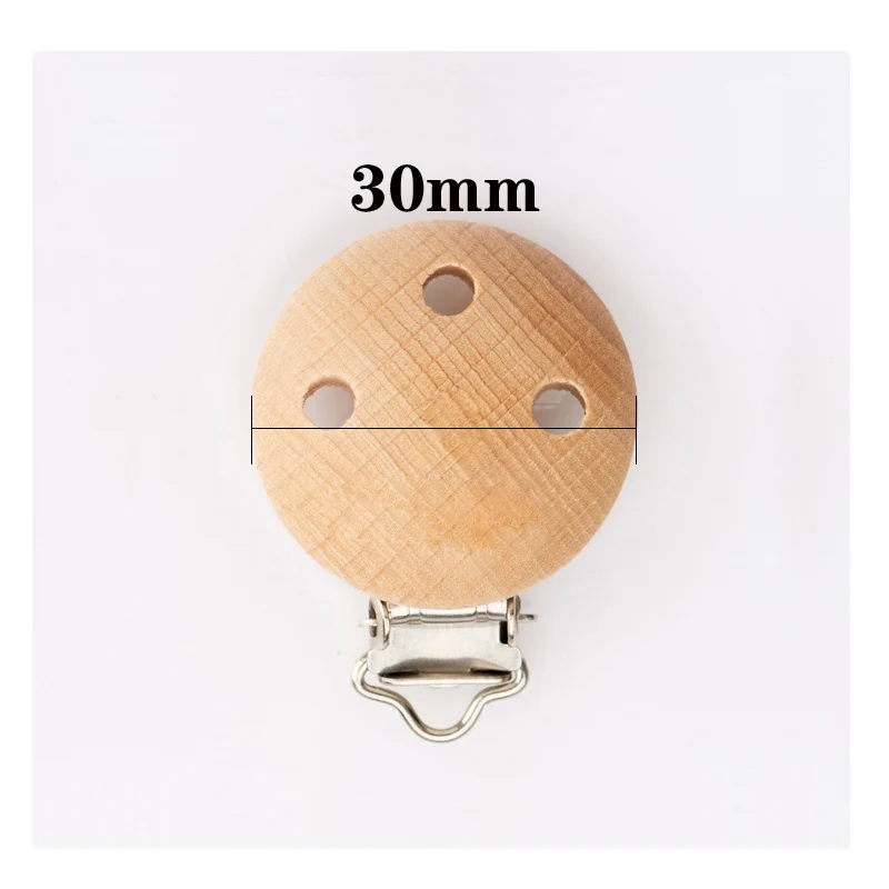 Clip de madera para chupete de beb&eacute;, Clips de madera para chupete de beb&eacute; de haya Natural, patr&oacute;n de Animal, accesorios para cadena de chupete DIY, 50 Uds. Por lote-5