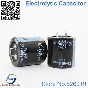 2 шт.лот 63 в 6800 мкФ радиальные DIP Алюминиевые Электролитические Конденсаторы размер 30*30 6800 мкФ 63 в допуск 20%
