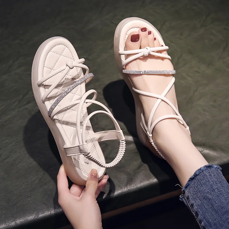 

Comfort Shoes for Women Clear Heels Med Beige Heeled Sandals Clogs Wedge 2021 Summer Medium Black Fashion Platform New Flat Rhin