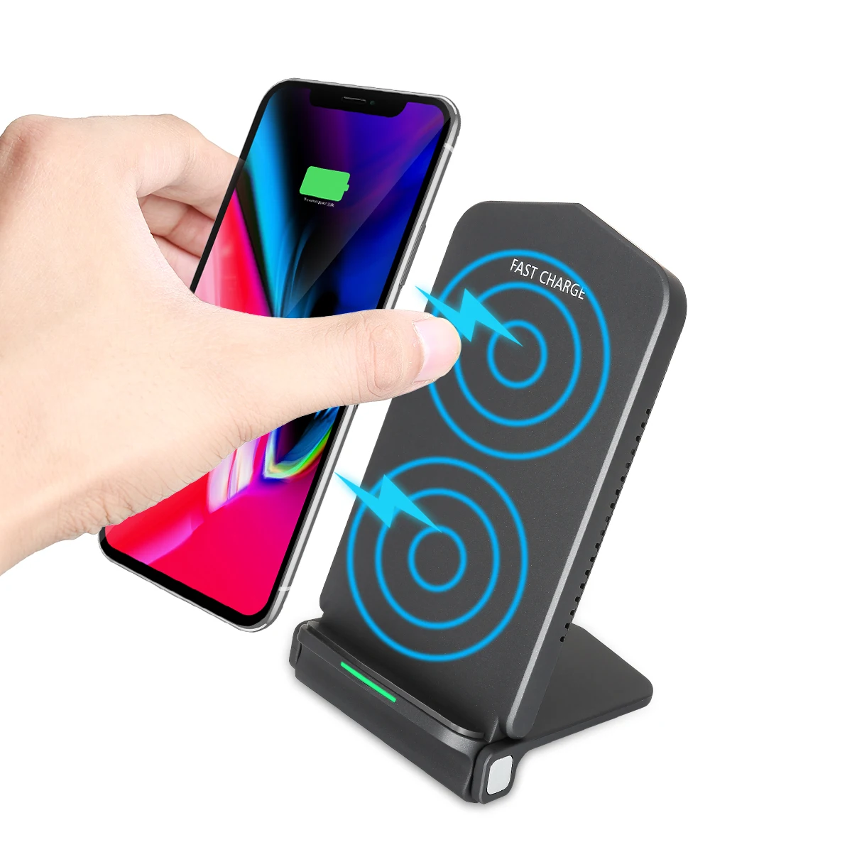 

Складной 10 Вт Qi Быстрое беспроводное зарядное устройство для Samsung Note 20 Ultra S20 USB зарядное устройство держатель для iPhone 12 11 Pro Max XR X XS 8 Plus