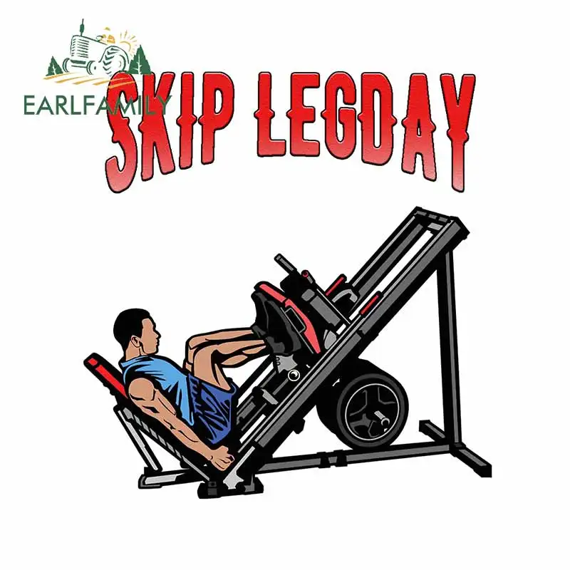 

EARLFAMILY 13cm x 12.2cm for Skip Legday Gym Cartoon Car Stickers Windshield Motorcycle Trunk Decal Motorcycle Vinyl Car Wrap