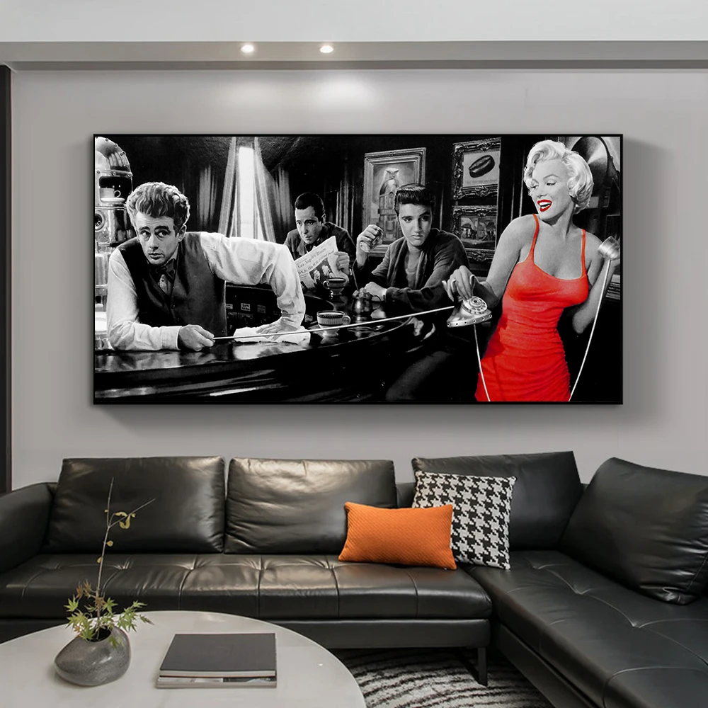 

Современная живопись Джеймс Мэрилин Монро Элвис Пресли, Художественная печать на холсте, картины, картины, гостиная, домашний декор