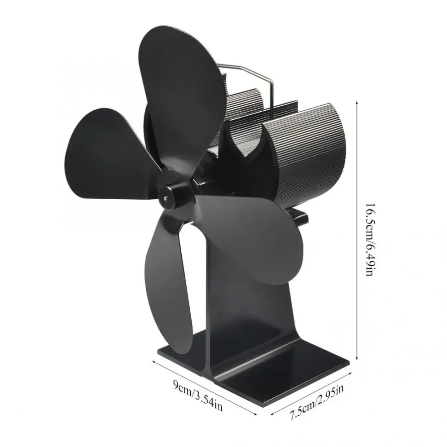 Вентилятор для печки с 4 лопастями вентилятор печи деревянного камина конфорок