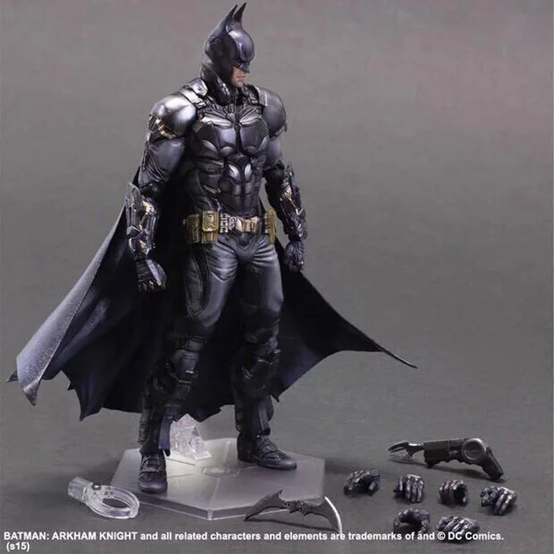 Play Arts DC Comic No 1, Бэтмен, фигурки, рыцарь Аркхема, игрушки 25 см