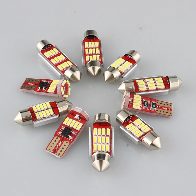 Светодиодная интерьерная с Canbus карта купольный дверной светильник лампа