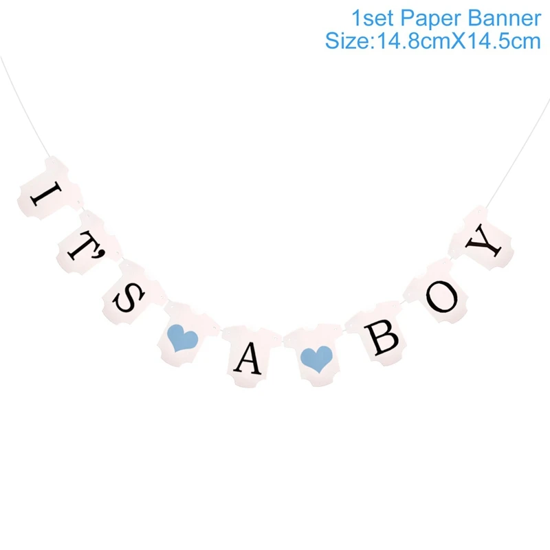 Boy banner FENGRISE/вечерние украшения в виде слона для мальчиков и девочек, украшения для вечеринки на день рождения, детские голубые и розовые украшения в виде конфет - Цвет: Boy banner