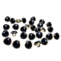 hl 500pcs 11mm new with black stone shank plating buttons diy apparel sewing accessories shirt buttons