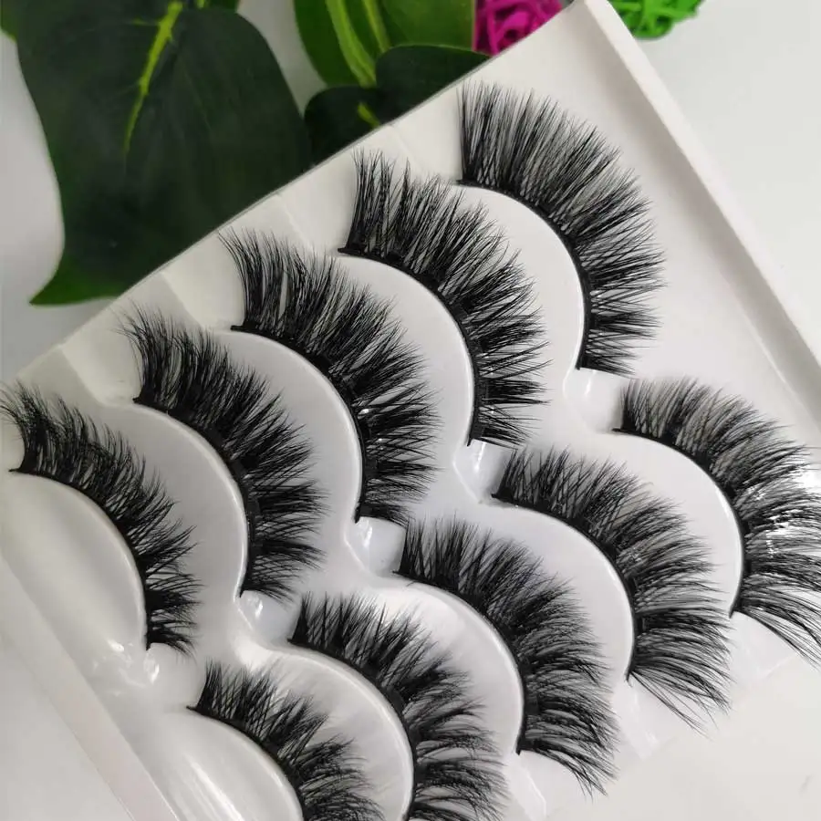 5 пар 3D норковые накладные ресницы натуральные толстые длинные для макияжа