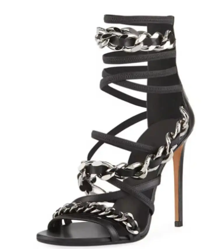 

Босоножки женские, на тонком высоком каблуке, с открытым носком, на молнии