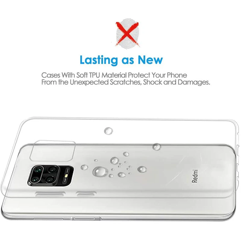 Чехол из ТПУ для Redmi Note 8 7 pro 9 s S 8T Прозрачный мягкий силиконовый ударопрочный