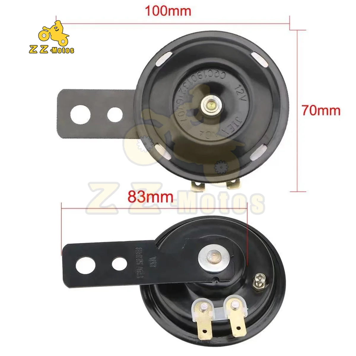 

1 pcs Universal 12V Horn 1.5A 105db Motorcycle Electric Horn Kit Waterproof Round Loud Horn Speakers Signal for Motorcycle