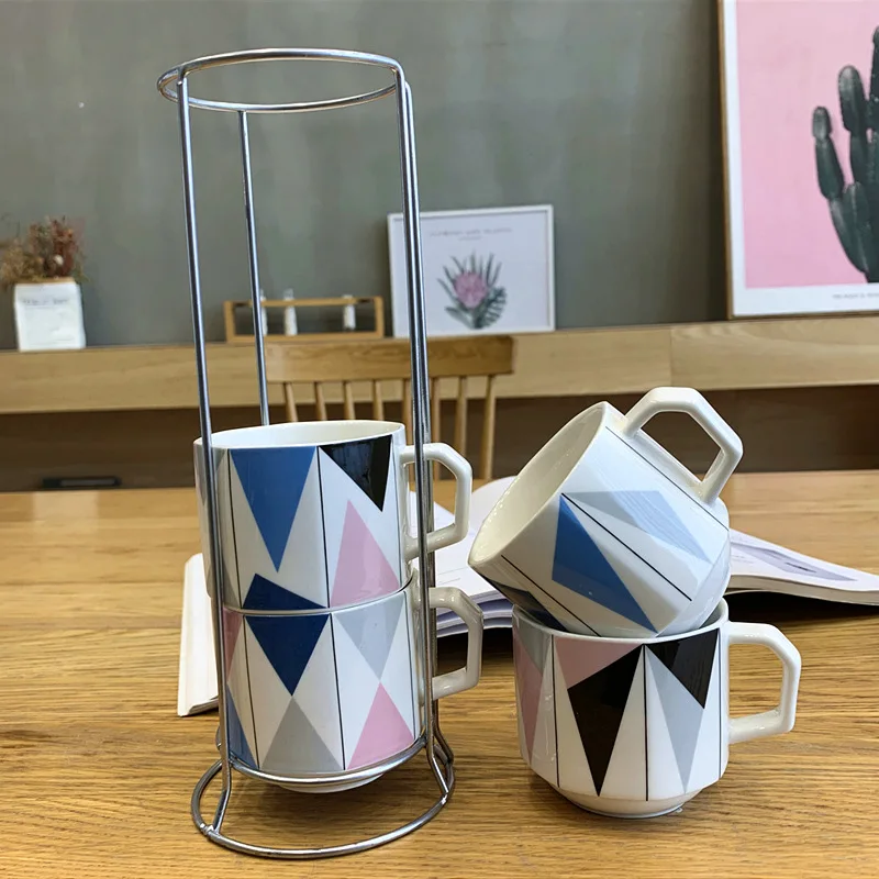 Креативная Геометрическая керамическая кружка домашние большие трехмерные