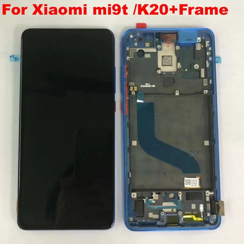 Для 6,3" Xiaomi mi 9T Pro mi 9 T/красный mi K20 K20 Pro AMOLED ЖК-экран рамка+ сенсорная панель Оцифровка
