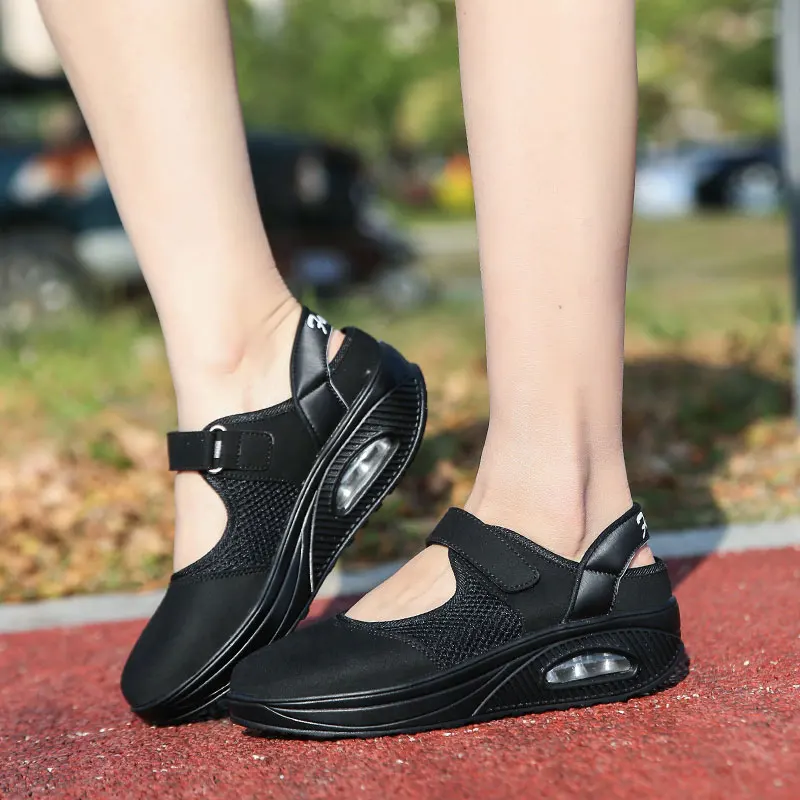 

Breathable Mesh Air Cushion Shoes Woman Flats Platform Shoes Casual Women Shoes