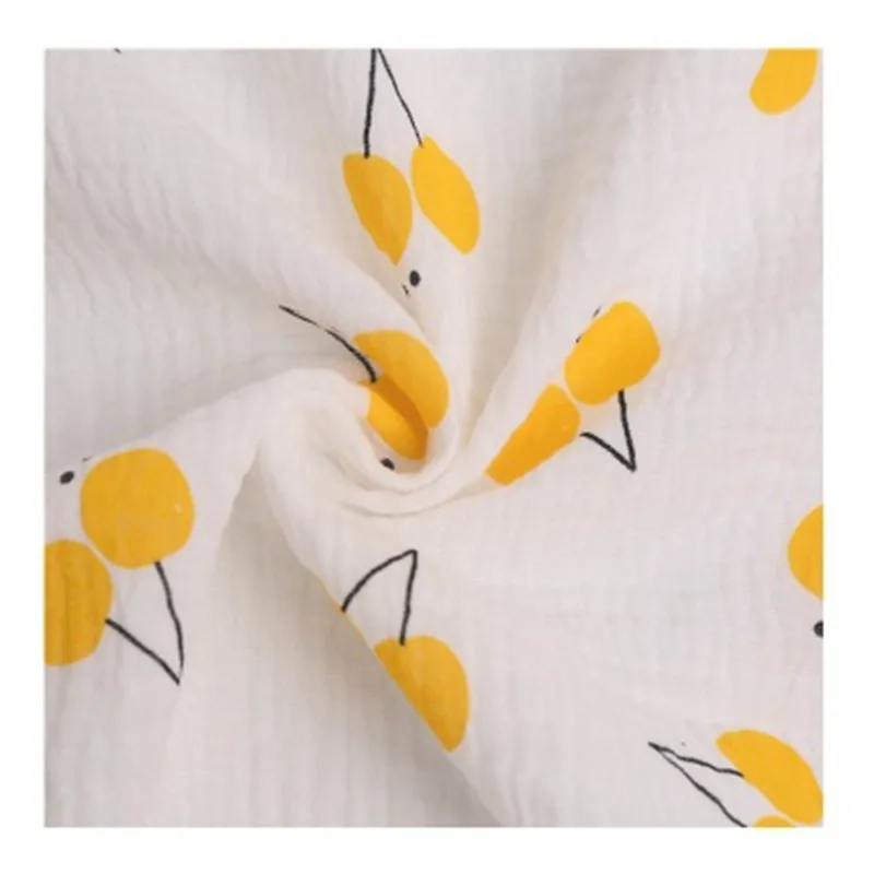 Хлопковый двухслойный креп фрукты хлопковая ткань с принтом домашний сервис