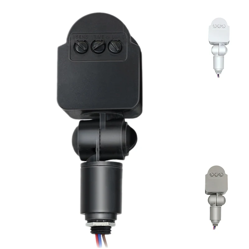 

Motion Sensor,Human Body Sensor Adjustable PIR Motion Sensor Detector Switch 180°Spin for LED Light