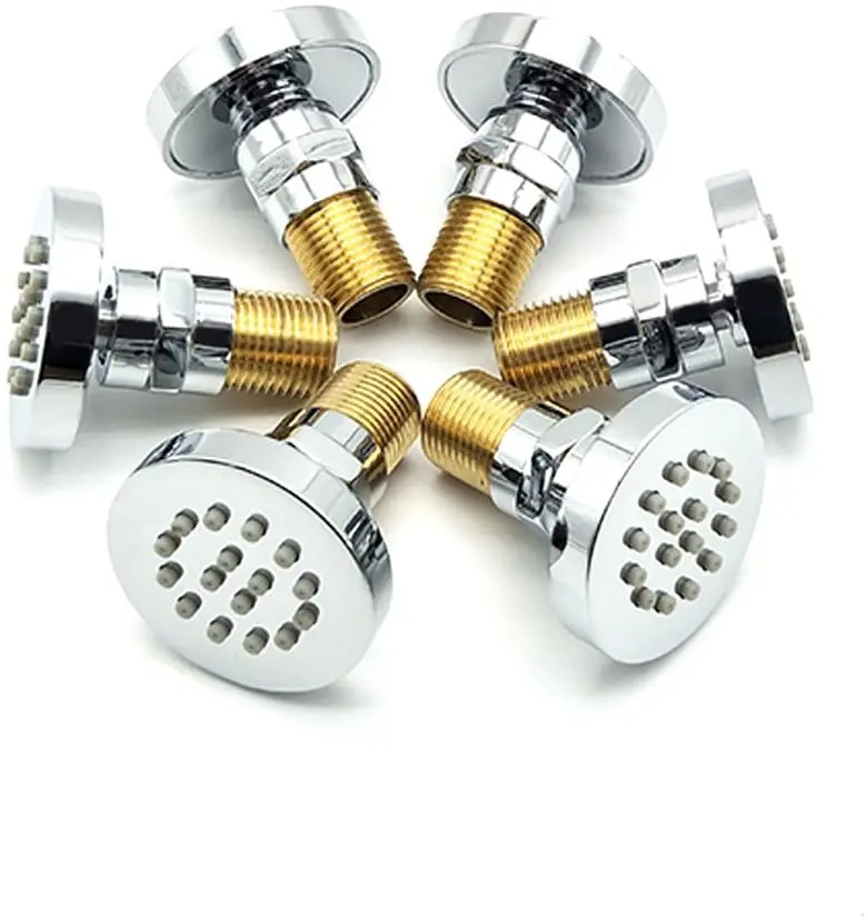 Термостатический светодиодный 16 &quotКруглый душевой кран с 6 спреями для ванной