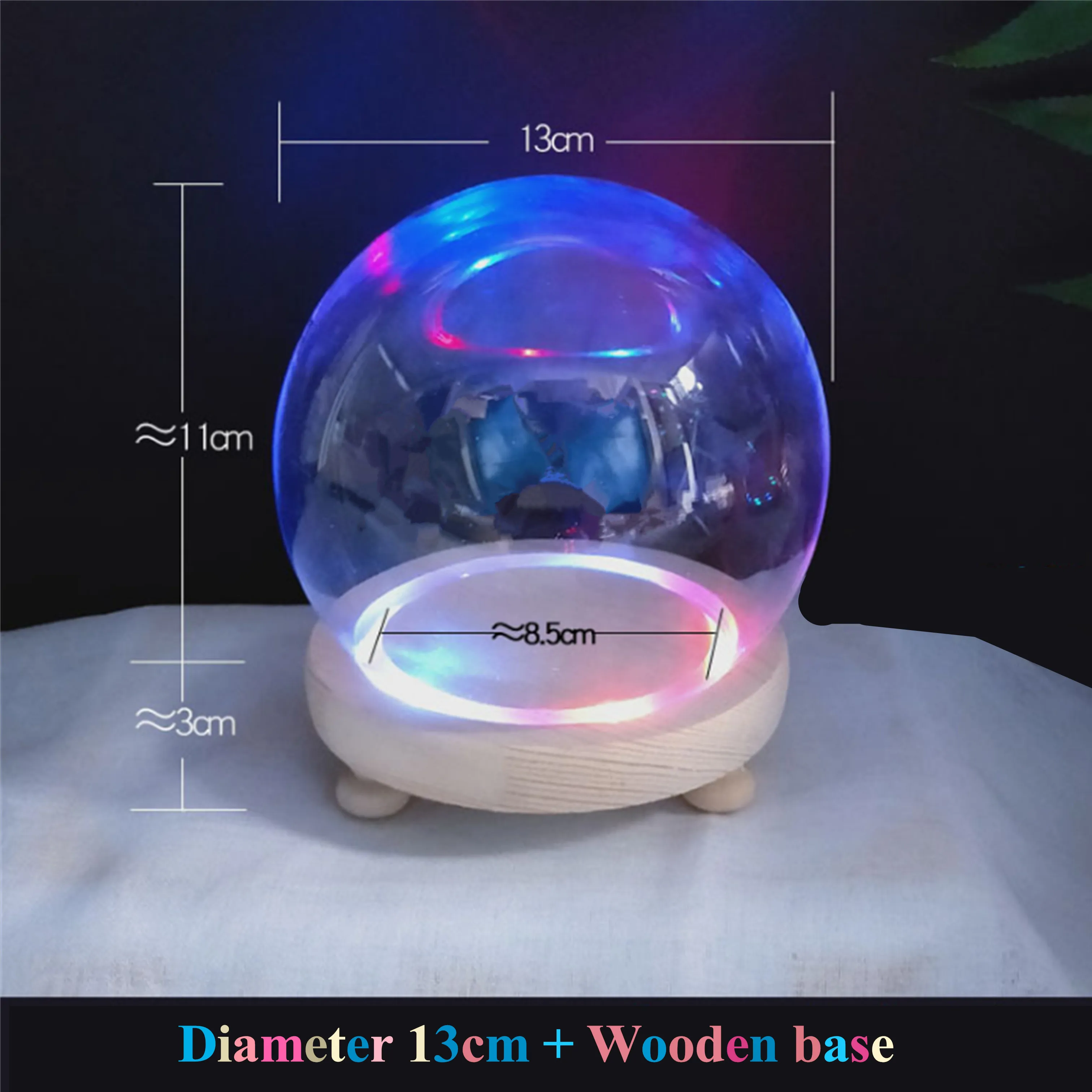 13 см Пластиковый цветочный шар стеклянная крышка ручная форма пылезащитный