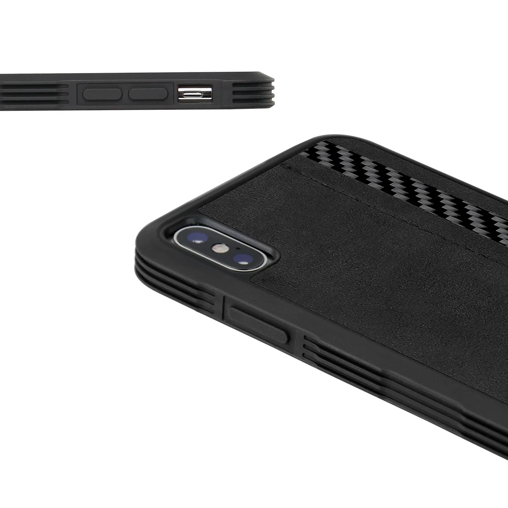MONOCARBON углеродное волокно+ Алькантара чехол для iPhone X XS XR XS Max противоударный чехол Стиль-падение протестировано