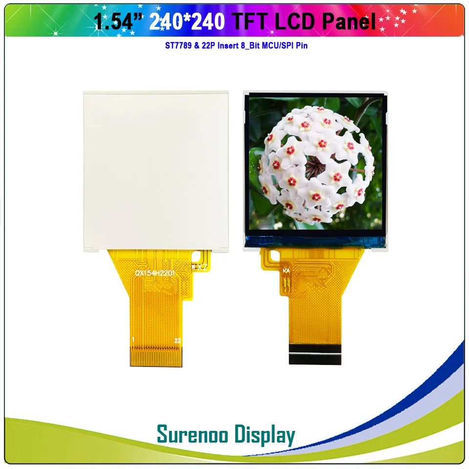 Последовательный ЖК-модуль 1 54 дюйма 240*240 SPI / 8_Bit MCU TFT панель дисплея LCM встроенный