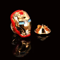 iron man brooch new fashion jewelry movie character avenger league pin mens and womens french hat shirt scarf lapel badge pin